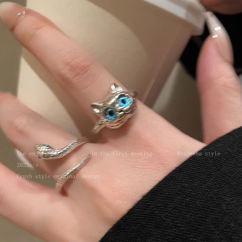 Wholesale Cat snake ring  temperament Internet celebrity girlfriends ring